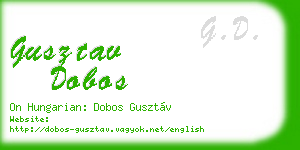 gusztav dobos business card